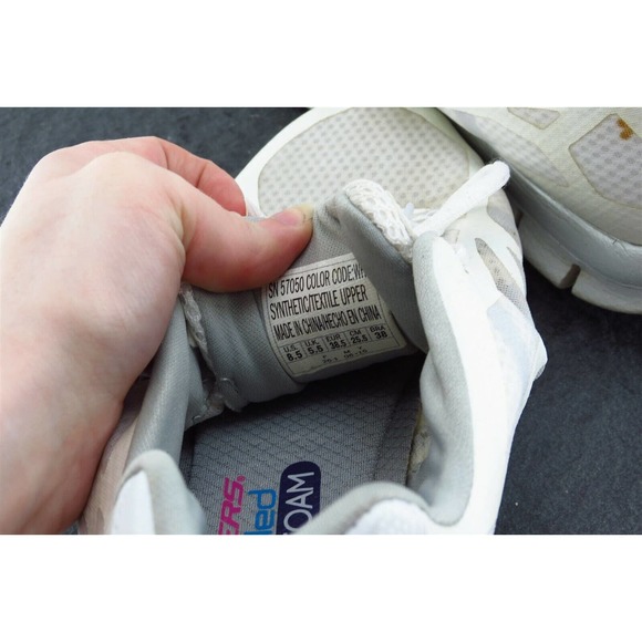 Skechers Fitness Walker Women Size 8.5‎ M White Walking Mesh 57050 - Picture 7 of 9